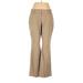 Ann Taylor Factory Khaki Pant: Tan Print Bottoms - Women's Size 8 Petite