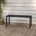 Dcenta Patio Bench Steel and WPC Park Bench Outdoor Bench Chair for Garden Entryway Yard Porch Backyard 43.3 x 15.7 x 17.9 Inches (W x D x H)