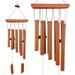 Hemoton 10-Tube Wood Bamboo Wind Chime Multi-Tube Music Wind Chime Creative Birthday Gifts Home Small Decorative Pendant