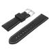 Watch Strap Waterproof Durable Silicone Watch Band Breathable Watch Wristband for Replacement 20mm (Black with White Line)