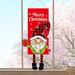 Home Decor Christmas Holiday Seasonal Sign Hanging Decor Christmas Decoration Hanging Santa Clus Banner Flag for Front Door Home Xmas Wall Windows B