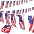 32FT American Flag Banner 30PCS American Flag Independence Day Banner American Flag American Flag Banner Very Suitable For Sports Events Birthday Carnival Patriotic Events