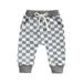 Tregren Toddler Baby Boy Shorts Summer Checkerboard Plaid Print Cotton Shorts Casual Elastic Waist Jogger Shorts Pants