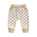 Tregren Toddler Baby Boy Shorts Summer Checkerboard Plaid Print Cotton Shorts Casual Elastic Waist Jogger Shorts Pants