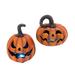 Set of 2 Spooky Halloween Lighted Jack o Lantern