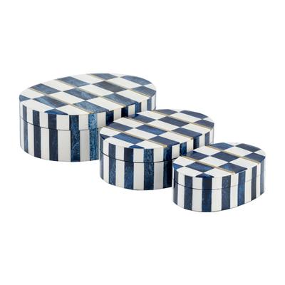 Sagebrook Home Set of 3 Decorative Boxes - 9" x 7" x 3"