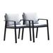 HIGOLD 3801 Nofi Patio Furniture, Outdoor Aluminum Patio Dining Chair with Cushion, Set of 2