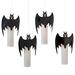 Set of 4 11.2in H BO Candle with Black Bats - N/A