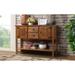 Sideboard 48'' Solid Wood Storage Cabinet, Console Table with Shelves, 2 Drawers & Cabinets, Living Room Furniture