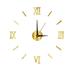 cross-border minimalist living room art clock DIY mute wall clock 3D stereo punch-free decorative wall sticker clock Gold Small 40cm