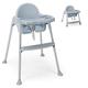 GYMAX 4 in 1 High Chair, Convertible Baby Highchair with Removable Tray, Adjustable Height and Non-Slip Feet, Toddler Feeding Chair for 6 to 36 Months (Grey)