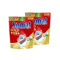 Somat Gold Dishwasher Tablets (2 x 80 Tabs), Dishwasher Tablets for Radiantly Clean Dishes Even at Low Temperatures, Extra Power Against Burnt-In Food