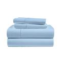 Pashmina 3 Piece Bedding Top Sheet Sets -1 Fitted Sheet - 2 Pillowcases- 800 Tc - Deep Pocket Up to 10 Inch Mattress - Long Staple Egyptian Cotton - Extra Soft Cooling Bed Sheets (Double- Light Blue)