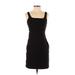 Max Studio Casual Dress - Sheath Square Sleeveless: Black Print Dresses - Women's Size X-Small