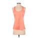 Athleta Active Tank Top: Orange Color Block Activewear - Women's Size Small