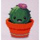 Bead Embroidery Kit Little Belle Cactus, Cacti Hand Bead Embroidery Kit - Printed Embroidery Kit, Modern Bead Embroidery - Complete Kit