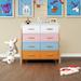 Wood Colorful Side Cabinet Chest with 8 Drawers, Free Combination