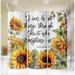 Do All Things Through Christ Sunflowers 20 Oz Skinny Metal Tumbler w/Lid Straw - Multi