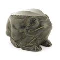 Achla Cast Aluminum Frog Statue - Natural Grey - Small Garden Sculpture