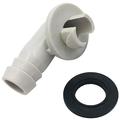 Papaba Drain Hose Connector Plastic Air Conditioner AC Drain Hose Connector Elbow Fitting with Rubber Ring