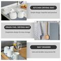 1pc Kitchen Drain Mat Dish Draining Pad Sink Mat Heat Insulation Holder (Grey)