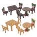 Miniature table and chair 4sets Fairy Gardens Table and Chairs Set Micro Landscape Furniture Ornaments Kit Accessories