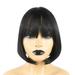 Dryer Hair Straight Black Hair Medium Length Hairpiece For Women 13.7 Inch For Daily Party Replacement Girl Wigs