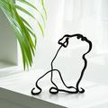 Noarlalf Easter Tree Ornaments Dog Minimalist Arts Sculpture Personalized Gift Metal Decoration Valentine Ornaments 14*14*1