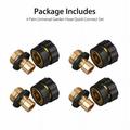 XMMSWDLA 3/4 Inch Garden Aluminum Hose Fitting Quick Connector Male And Female Value Pack4-Piece Garden Hose Connector American 3/4 Inch Quick Connector Garden Hose Quick Connector Garden Connector B