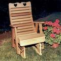 Creekvine Designs Cedar Royal Country Hearts Glider Chair - Cedar