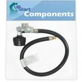 BBQ Gas Grill Propane Regulator Hose Replacement Parts for Weber TARGET-GENESIS 1000 LP - Compatible Barbeque 21 Hose And Regulator With 1/8 NPT Male Thread With QCC1 Connection