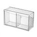 Wall Mounted Storage Box with Lid Self Adhesive Acrylic Storage Bins Dustproof 2 Compartments Hanging Storage Containers Makeup Organizer Shelf Home Storage & Organization