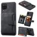 Mantto Case Compatible with Samsung A12 Luxury Premium Leather Wallet Case with Card Holder Kickstand Magnetic Closure Back Flip Shockproof Case For Samsung Galaxy A12 Black