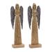 The Holiday Aisle® Gintaras 2 Piece Angel Statue Set Wood in Brown | 22.75 H x 7.25 W x 3.25 D in | Wayfair F3BCF82F03BA4706A69F6E2F126A75B1