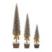 The Holiday Aisle® Potted Bottle Brush Pine Tree Set of 3 Plastic | 39 H x 7 W x 7 D in | Wayfair 43C21E9C74684D5496231FC351C86C1D