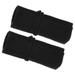 Uxcell Handmade 36 Slots Roll Up Pencil Case 2 Pack Canvas Pencil Wrap Pouch Pen Holder Organizer Black