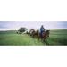 Panoramic Images Historical reenactment of covered wagons in a field North Dakota USA Poster Print by Panoramic Images - 36 x 12