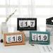 Adjustable Wood Desk Calendar - Turning Design - Decorative DIY Calendar for Home and Office