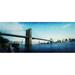 Panoramic Images Bridge across a river Brooklyn Bridge East River Brooklyn New York City New York State USA Poster Print by Panoramic Images - 36 x 12