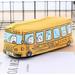 Kawaii Creative School Bus Design Pencil Case Large Capacity Cartoon Animal Canvas Pencil Bag Box School Supplies