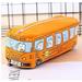 Kawaii Creative School Bus Design Pencil Case Large Capacity Cartoon Animal Canvas Pencil Bag Box School Supplies