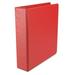 Universal Suede Finish Vinyl Round Ring Binder 2 Capacity Red - 11 x 8 1/2