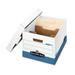 Bankers Box R-Kive Maximum Strength Storage Box- White/Blue - Letter/Lgl