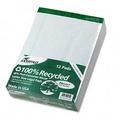 Ampad Perforated Recycled Pads Legal/Wide Rule Ltr WE 12 50-Sheet Pads Pack - White