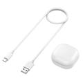 Lotpreco Earphone Protective Case for Galaxy Buds Live Charging Box Accessories USB Charger Cable Charging Protective Case White