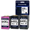 64XL Ink Cartridge Combo Pack Compatible Ink Replacement for HP 64XL 64 XL Ink for HP Envy Photo 7858 7855 7155 6230 6255 7864 6252 7120 71647158 7160 Tango X Printer (2 Black 1 Tri-Color)