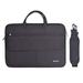 Mosiso Polyester Flapover Compartment Style Laptop Shoulder Briefcase Messenger Bag Case for 13-13.3 Inch MacBook Pro MacBook Air Notebook Black