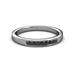 Black Diamond 7 Stone Channel Set Wedding Band 0.37 ct tw in 14K White Gold.size 5