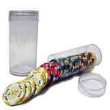 Brybelly Clear Plastic Chip Tube - 25 Standard Poker Chips