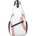 G-DAKE Softball Sling Backpack Crossbody Shoulder Bags For Men Women Trendy Casual Adjustable Chest Bag Daypacks For Hiking Travel Cycling